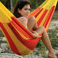  Las hamacas en red son ideales para un buen descanso.