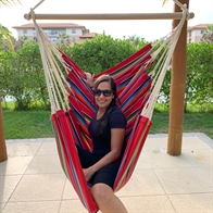 Silla hamaca de tela mexicana Dv487