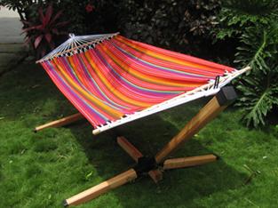 Hamaca con Soporte - Juego completo con una bella Hamaca colorida