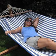 Hamaca Eucalyptus Stand con hamaca de calidad en tela